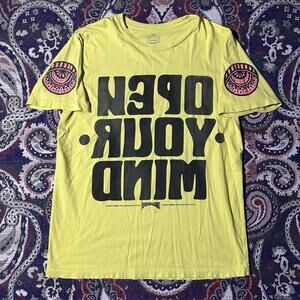 Flatbush Zombies Official ‘Open Your Mind’ Yellow Double Sided Graphic Tee Sz M